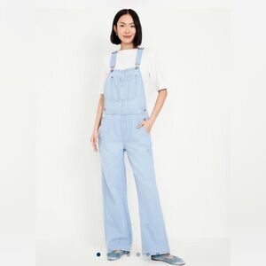 Old Navy Baggy Wide Leg Denim Overalls Size 10
